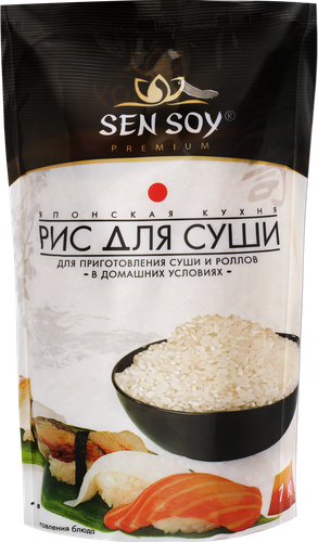 Рис для суши SEN SOY Premium высший сорт, 1000г, крупный план