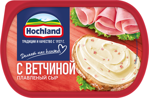 Сыр плавленый HOCHLAND с ветчиной 55%, без змж, 400г, изображение