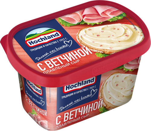 Сыр плавленый HOCHLAND с ветчиной 55%, без змж, 400г, картинка