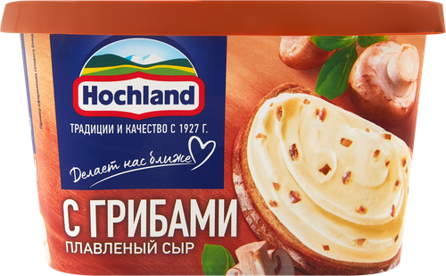 Сыр плавленый HOCHLAND с грибами 55%, без змж, 400г, детальное фото