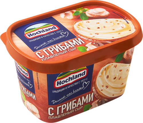 Сыр плавленый HOCHLAND с грибами 55%, без змж, 400г, картинка