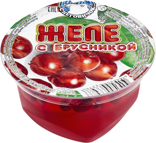 Желе СНЕГОВИЧОК с брусникой, 150г, детальное фото