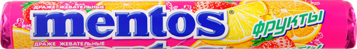 Драже жевательное MENTOS ассорти фруктовых вкусов, 37г, картинка