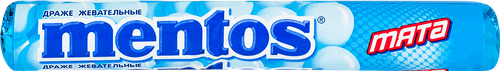 Драже жевательное MENTOS со вкусом мяты, 37,5г, изображение