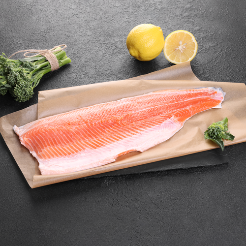 Форель Радужная филе на коже, охлажденная ЛЕНТА FRESH, весовая, фотография