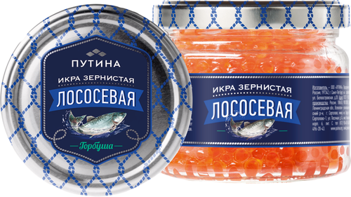 Икра лососевая ПУТИНА зернистая, 330г, фото