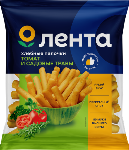 Палочки хлебные ЛЕНТА Томат и садовые травы, 150г, изображение