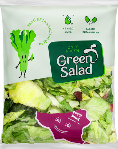 Смесь салатная GREEN SALAD Фреш Микс, 140г, вид