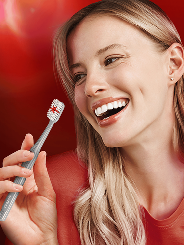 Зубная щетка COLGATE Макс Блеск, средней жесткости, 1+1, 2шт, фото