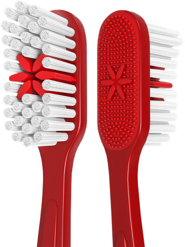 Зубная щетка COLGATE Макс Блеск, средней жесткости, 1+1, 2шт, вид