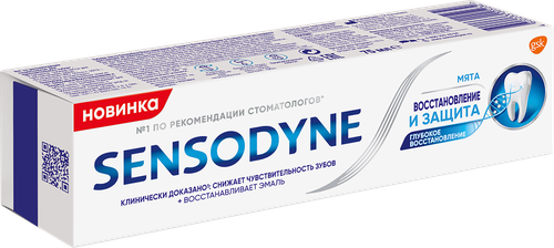 Зубная паста SENSODYNE Восстановление и защита, для чувствительных зубов, 75мл, картинка