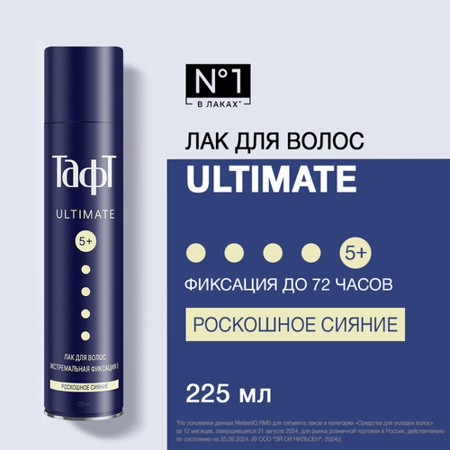 Лак для волос ТАФТ Ultimate, экстремальная фиксация, 225мл, крупный план