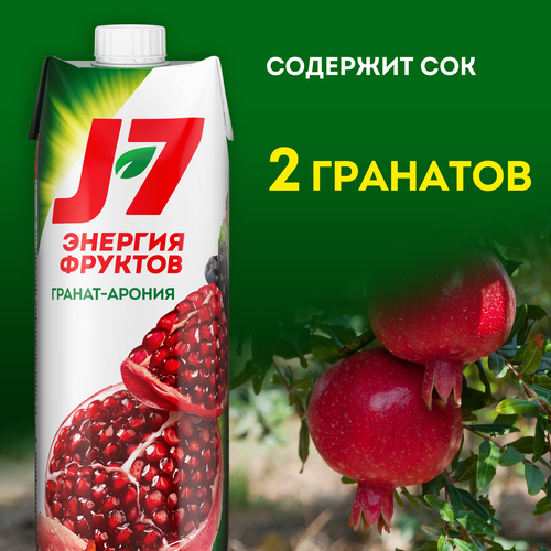 Нектар J7 Гранат, черноплодная рябина осветленный, 0.97л, картинка
