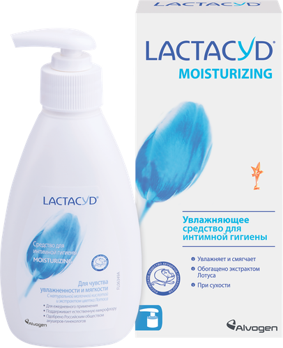 Средство для интимной гигиены LACTACYD Moisturizing увлажняющее, 200мл, вид