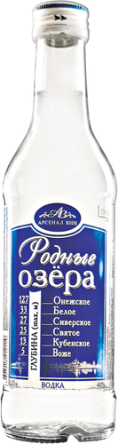 Водка РОДНЫЕ ОЗЕРА 40%, 0.25л