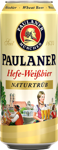 Пиво светлое PAULANER Weissbier нефильтрованное пастеризованное 5,5%, 
0.5л, детальное фото