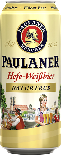 Пиво светлое PAULANER Weissbier нефильтрованное пастеризованное 5,5%, 
0.5л, фото