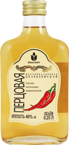 Настойка БЕЛЕБЕЕВСКАЯ Перцовая горькая 40%, 0.25л