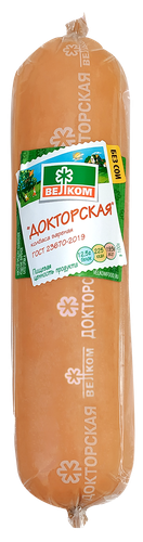 Колбаса вареная ВЕЛКОМ Докторская, весовая, картинка