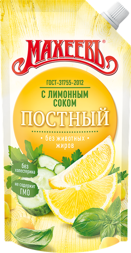 Соус МАХЕЕВЪ Постный на растительных маслах 30%, 190г, детальное фото