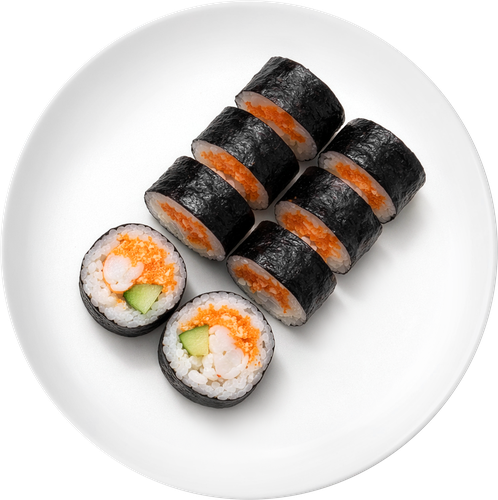 Ролл Калифорния с креветкой ЙУМИ, 220г, крупный план