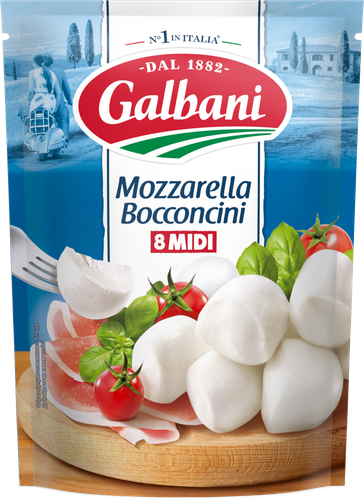 Сыр GALBANI Mozzarella Bocconcini 45%, без змж, вес сыра 200г, вес с рассолом 420г, фото