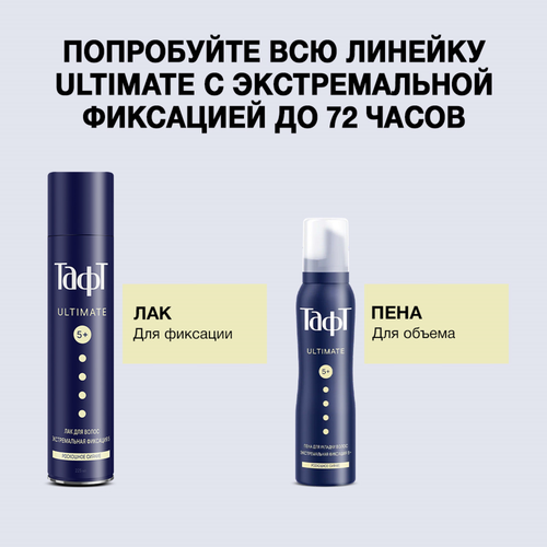Пена для укладки волос ТАФТ Ultimate, экстремальная фиксация, 150мл, картинка