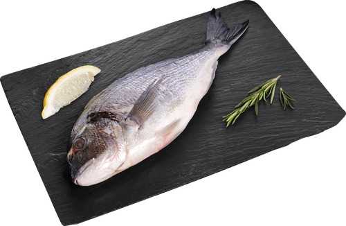 Дорадо непотрошеная с головой (из замороженного сырья) 300–600г ЛЕНТА FRESH, весовая, картинка
