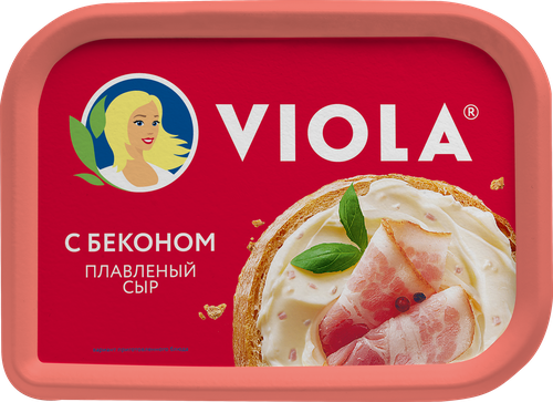 Сыр плавленый VIOLA с беконом 50%, без змж, 400г, фото