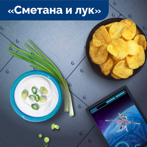 Чипсы картофельные LAY'S Сметана и лук, 225г, фото