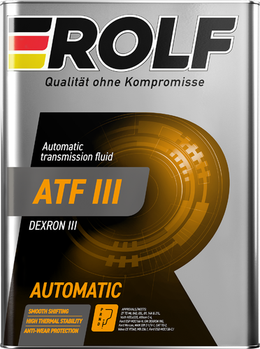 Масло трансмиссионное ROLF ATF III, 4л, фото