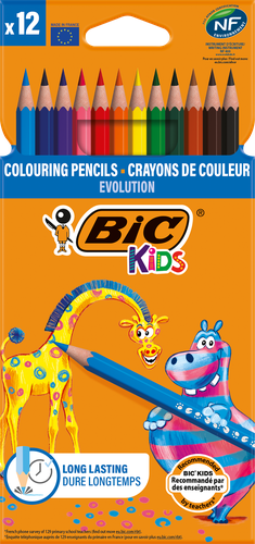 Карандаши цветные BIC Kids Evolution, 12шт, фотография