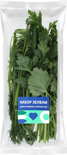 Набор зелени укроп, петрушка и зеленый лук, 75г, картинка