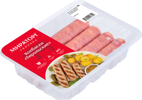 Колбаски из свинины МИРАТОРГ Тирольские, 400г, изображение