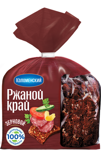 Хлеб зерновой КОЛОМЕНСКОЕ Ржаной край, 300г, крупный план