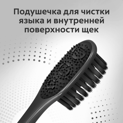 Зубная щетка COLGATE 360 Древесный уголь многофункциональная, черная, средней жесткости, изображение