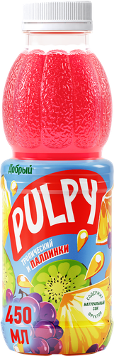 Напиток сокосодержащий ДОБРЫЙ Pulpy Тропический с мякотью, 0.45л, детальное фото