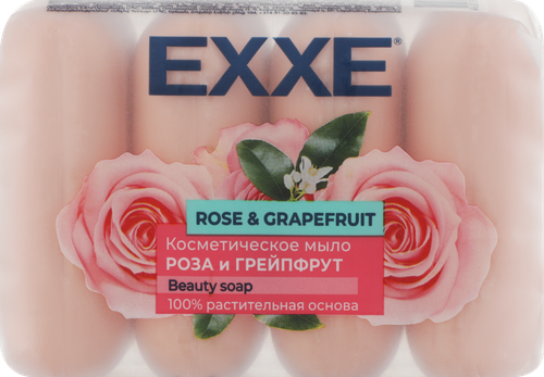 Мыло твердое EXXE с ароматом Розы и грейпфрута, классическое, 280г, фотография