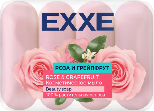 Мыло твердое EXXE с ароматом Розы и грейпфрута, классическое, 280г, крупный план