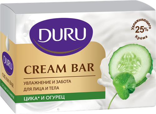 Крем-мыло DURU с центеллой азиатской и огурцом, 90г, фото