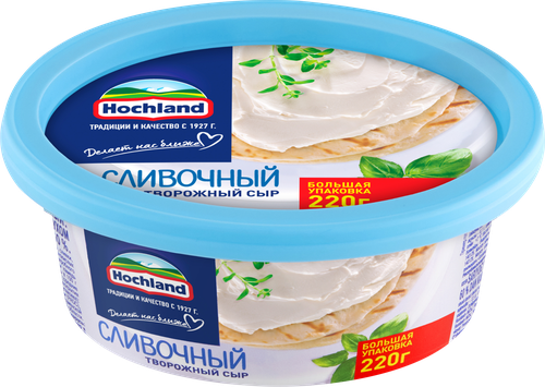 Сыр творожный HOCHLAND сливочный 60%, без змж, 220г, изображение
