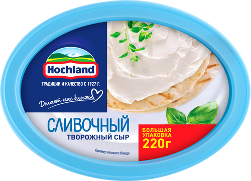 Сыр творожный HOCHLAND сливочный 60%, без змж, 220г, изображение