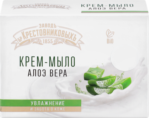 Крем-мыло туалетное ЗАВОД БРАТЬЕВ КРЕСТОВНИКОВЫХ Алоэ, 120г, фотография