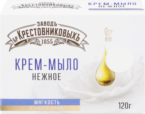 Крем-мыло туалетное ЗАВОД БРАТЬЕВ КРЕСТОВНИКОВЫХ Нежное, 120г, изображение