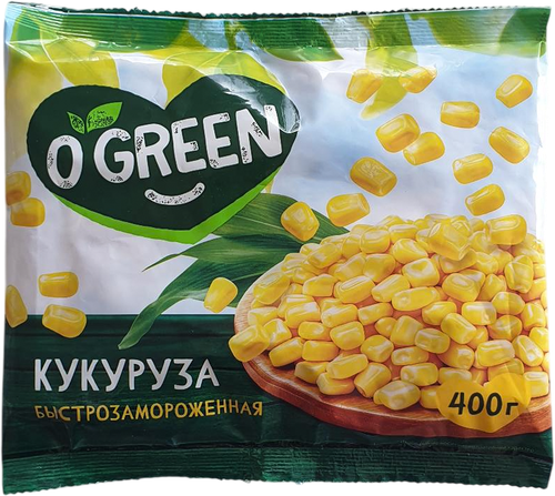 Кукуруза быстрозамороженная O'GREEN, 400г, изображение