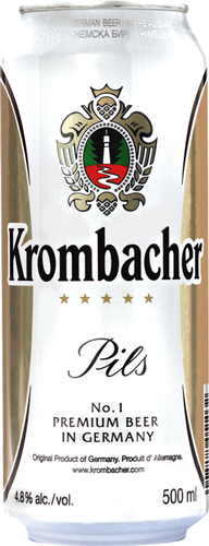 Пиво светлое KROMBACHER Pils фильтрованное пастеризованное 4,8%, 0.5л, вид