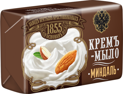Крем-мыло туалетное ЗАВОД БРАТЬЕВ КРЕСТОВНИКОВЫХ Миндаль, 190г, вид