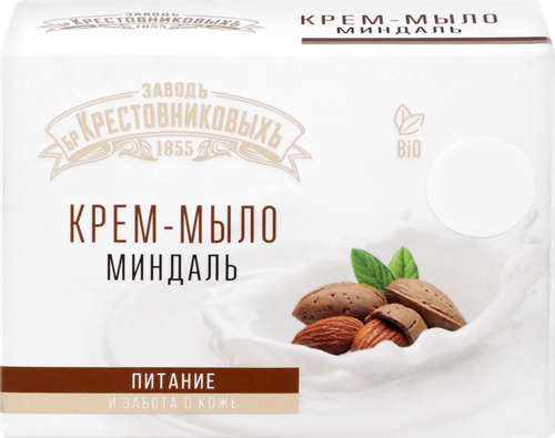 Крем-мыло туалетное ЗАВОД БРАТЬЕВ КРЕСТОВНИКОВЫХ Миндаль, 120г, детальное фото