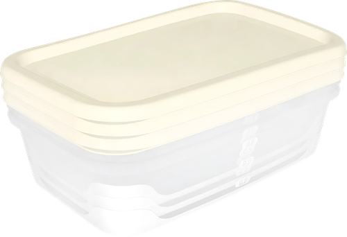 Набор емкостей для продуктов FUNCOOK Фьюжн, прямоугольные, Арт. FС1165, 3шт, фото