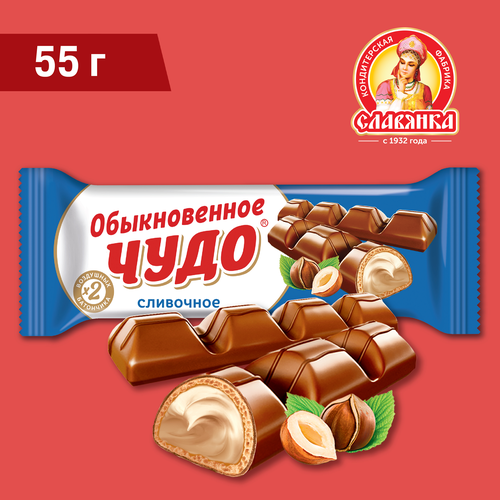 Батончик СЛАВЯНКА Обыкновенное чудо сливочное, 55г, картинка